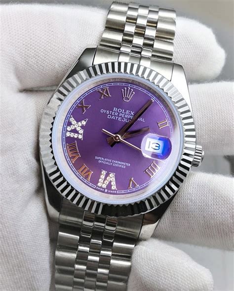 purple face rolex replica|rolex datejust purple face.